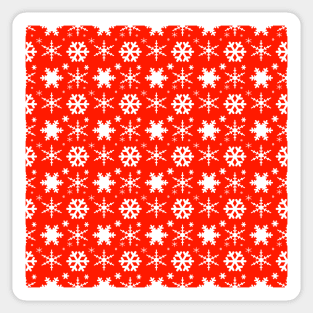 Snowflakes Red Sticker